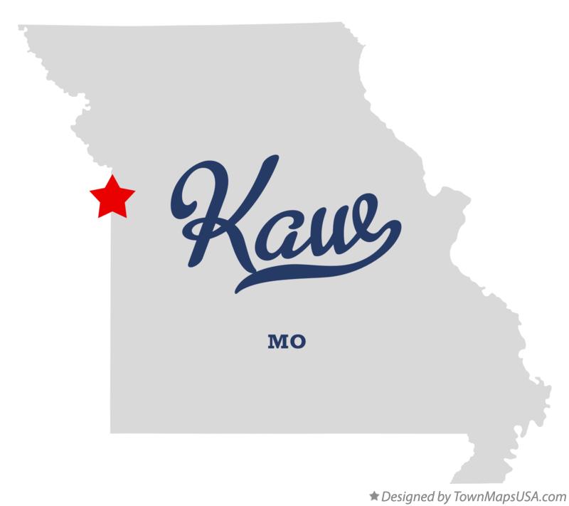 Map of Kaw Missouri MO