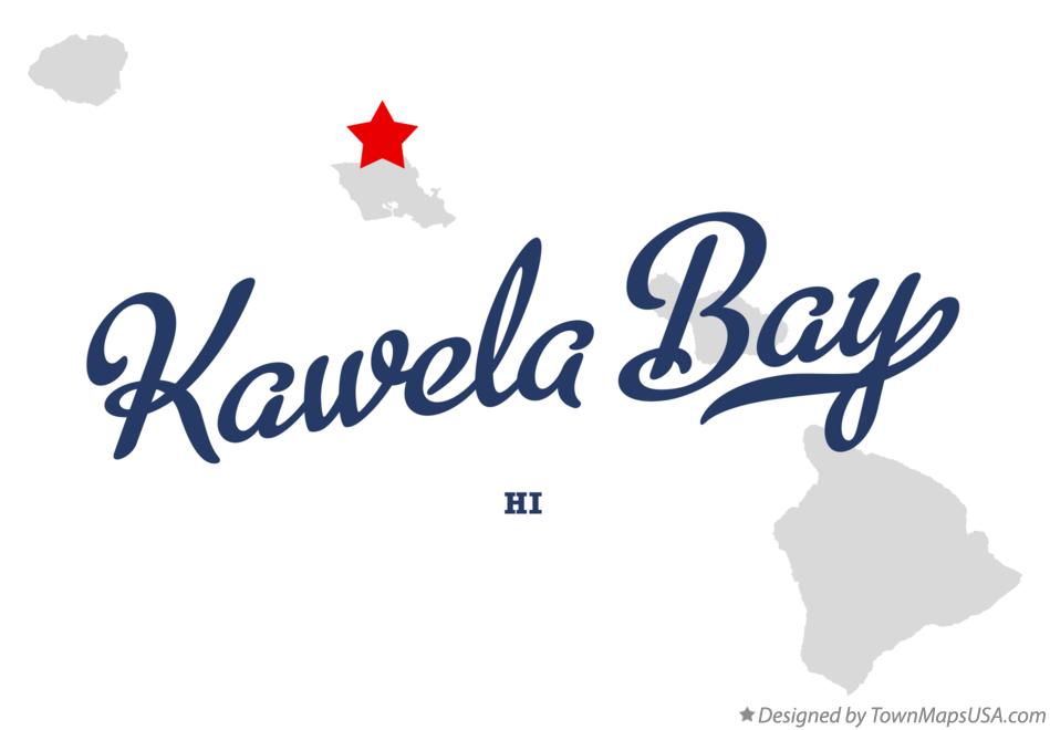 Map of Kawela Bay Hawaii HI