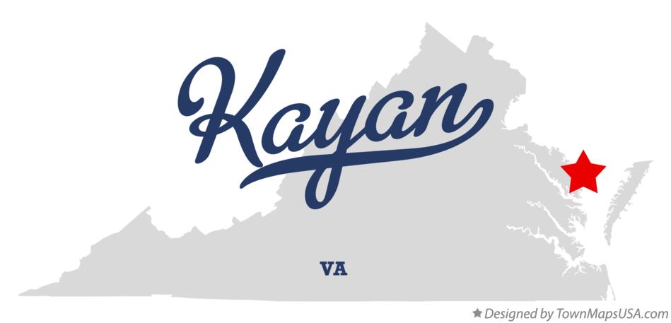 Map of Kayan Virginia VA