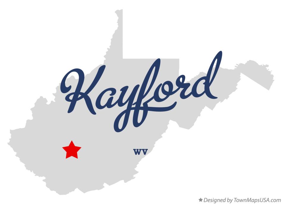 Map of Kayford West Virginia WV