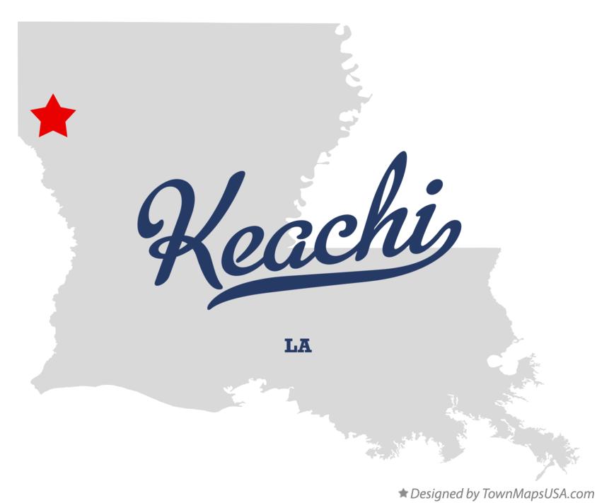 Map of Keachi Louisiana LA