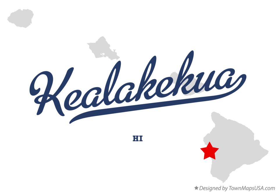 Map of Kealakekua Hawaii HI