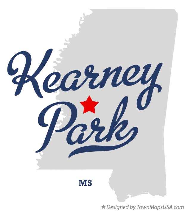 Map of Kearney Park Mississippi MS