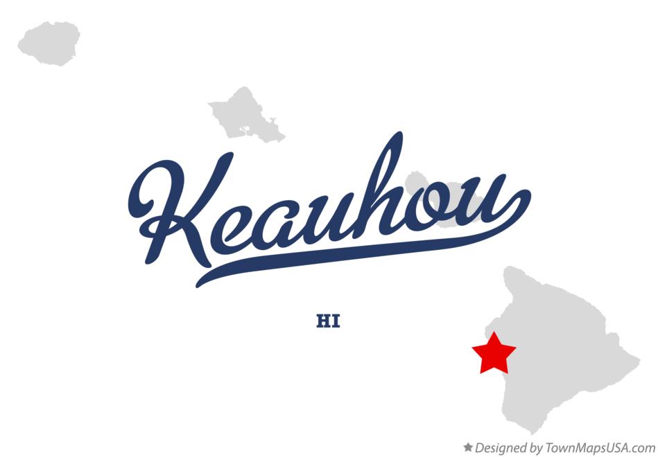 Map of Keauhou Hawaii HI