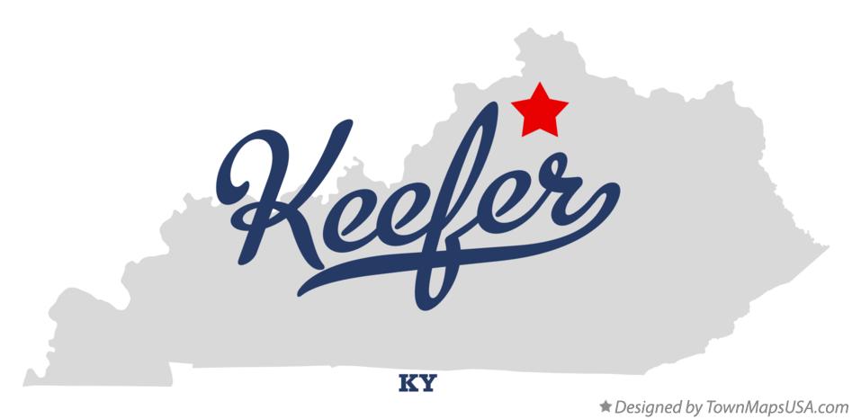 Map of Keefer Kentucky KY