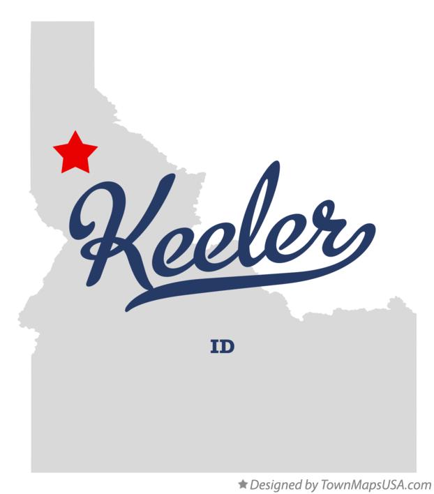 Map of Keeler Idaho ID