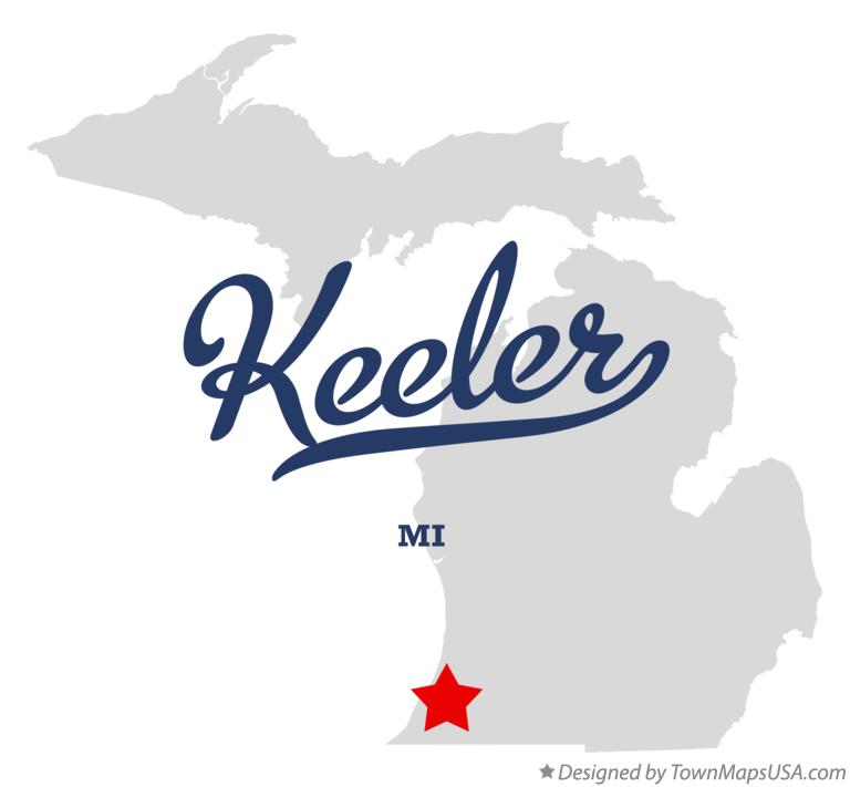 Map of Keeler Michigan MI