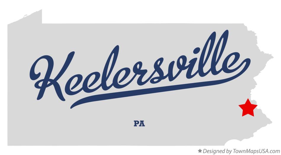 Map of Keelersville Pennsylvania PA