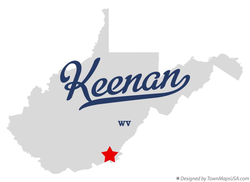 Map of Keenan West Virginia WV