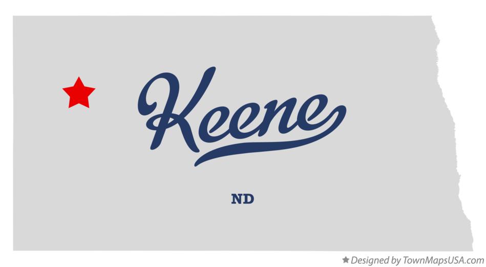 Map of Keene North Dakota ND