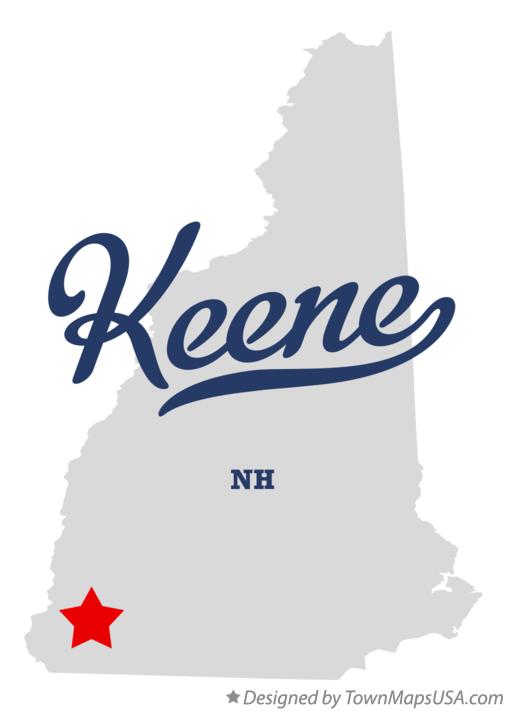 Map of Keene New Hampshire NH