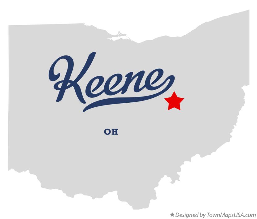 Map of Keene Ohio OH