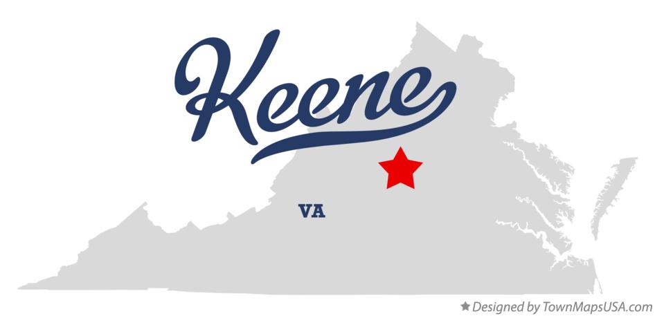 Map of Keene Virginia VA