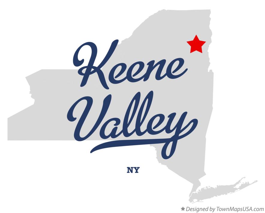 Map of Keene Valley New York NY