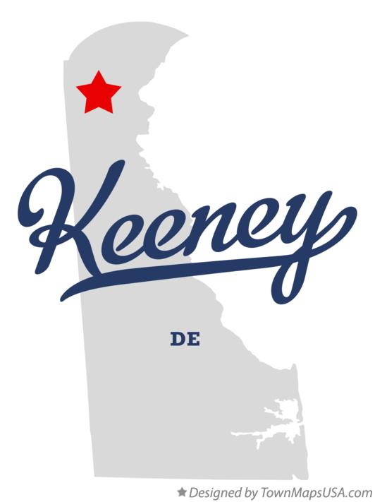 Map of Keeney Delaware DE