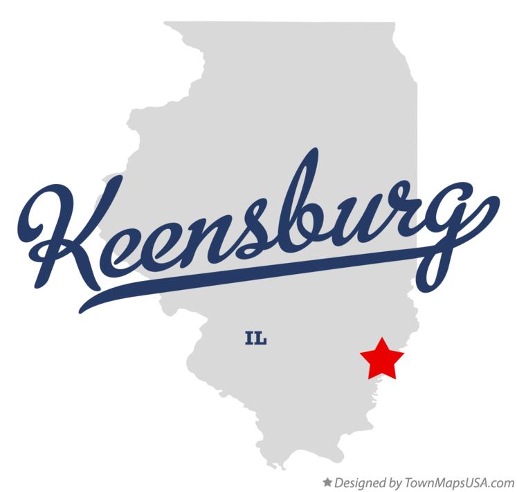 Map of Keensburg Illinois IL