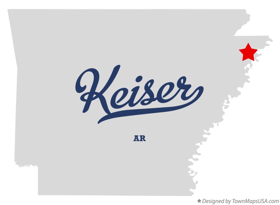 Map of Keiser Arkansas AR