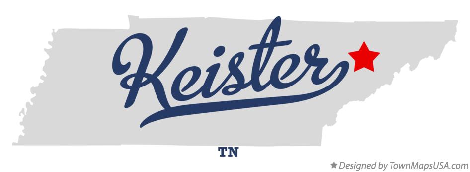 Map of Keister Tennessee TN