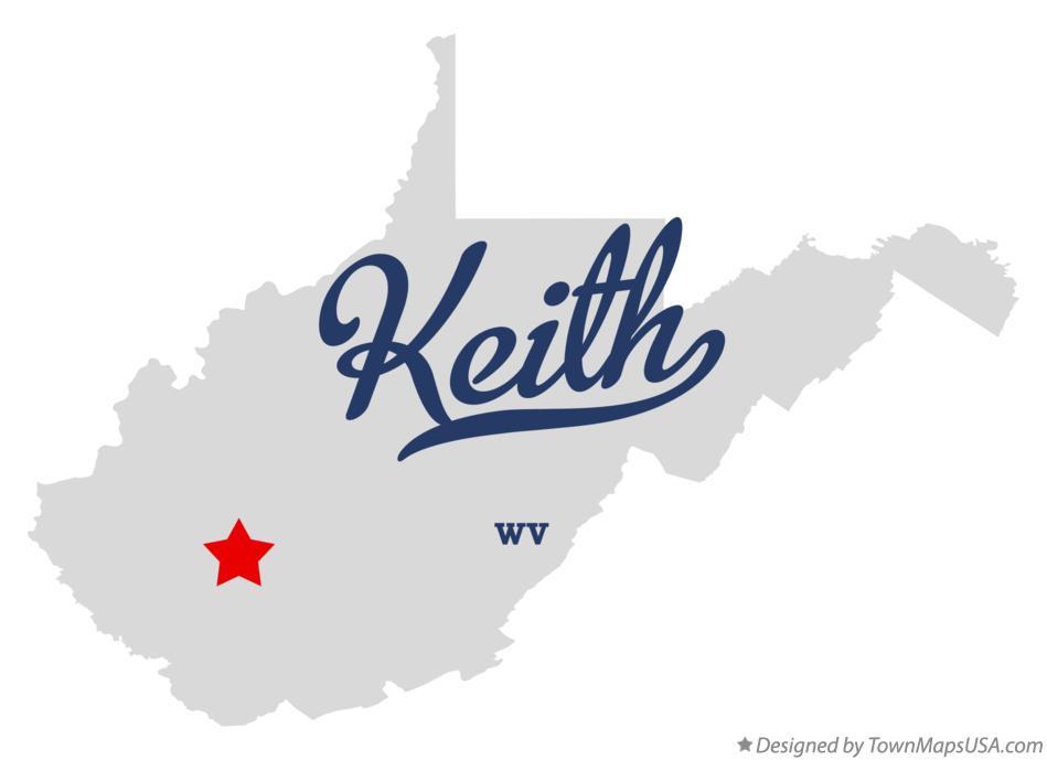 Map of Keith West Virginia WV