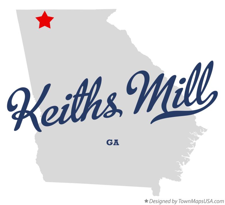Map of Keiths Mill Georgia GA