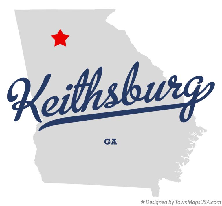 Map of Keithsburg Georgia GA