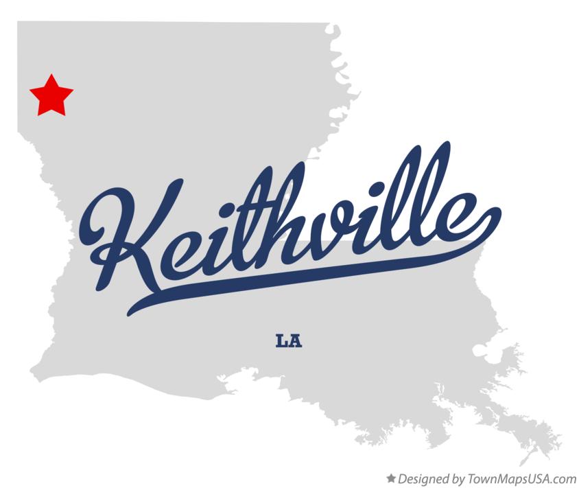 Map of Keithville Louisiana LA