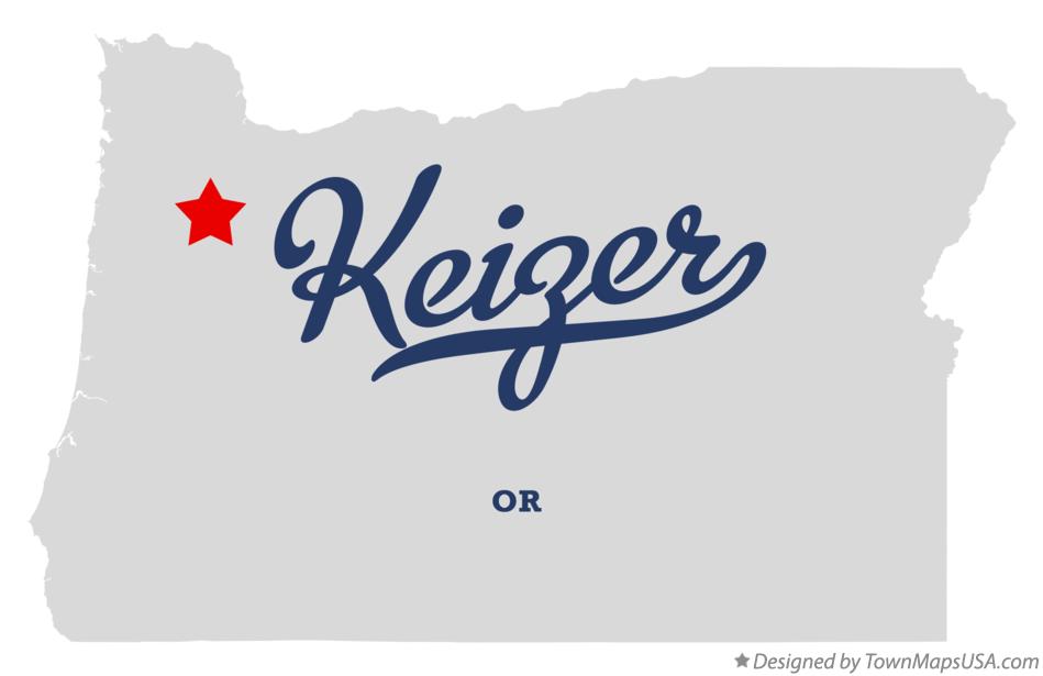 Map of Keizer Oregon OR
