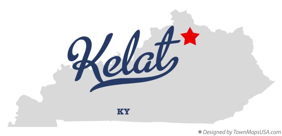 Map of Kelat Kentucky KY