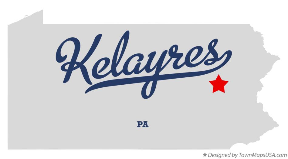 Map of Kelayres Pennsylvania PA