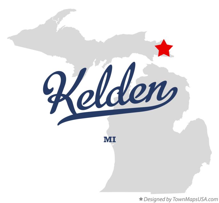 Map of Kelden Michigan MI