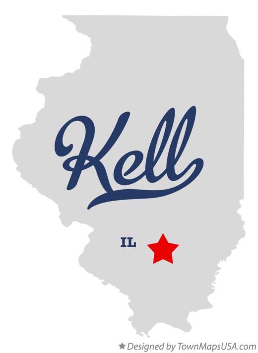 Map of Kell Illinois IL