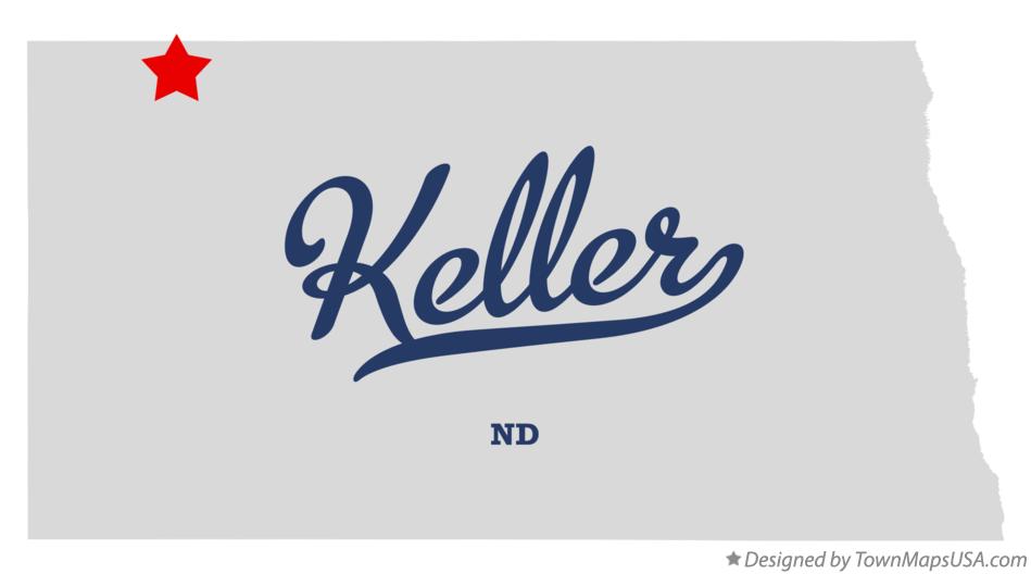 Map of Keller North Dakota ND