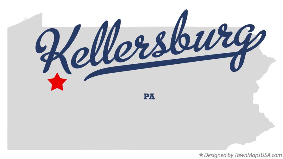 Map of Kellersburg Pennsylvania PA