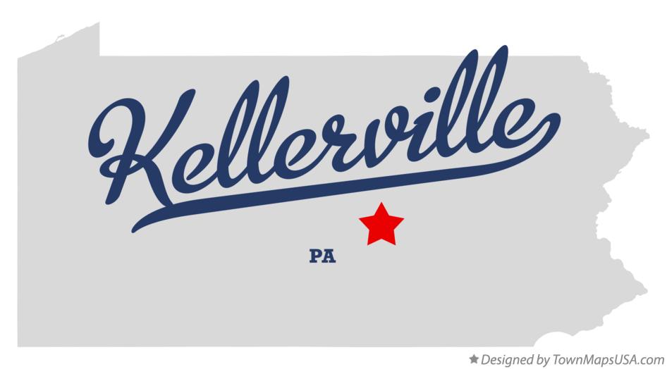 Map of Kellerville Pennsylvania PA