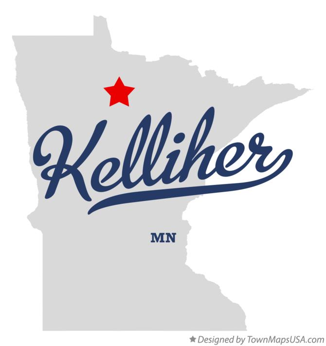 Map of Kelliher Minnesota MN