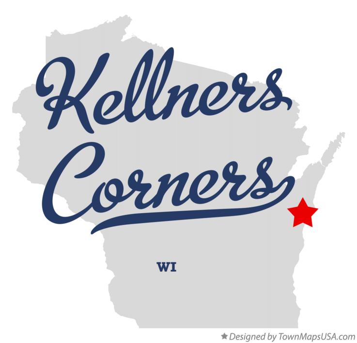 Map of Kellners Corners Wisconsin WI