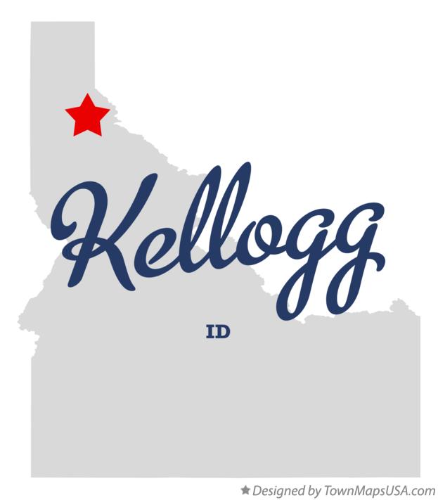 Map of Kellogg Idaho ID