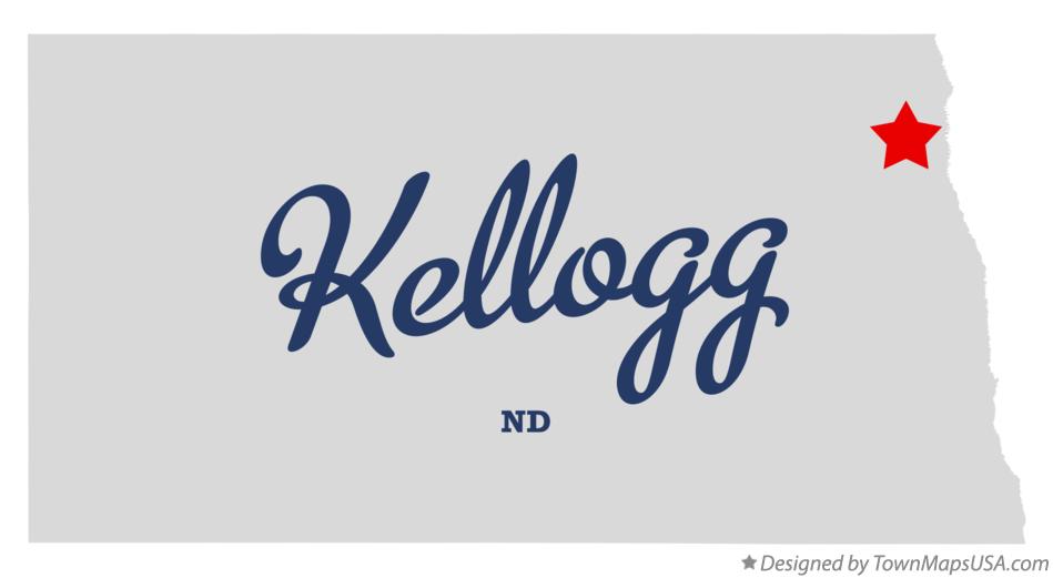 Map of Kellogg North Dakota ND