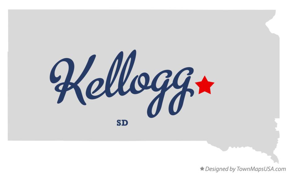 Map of Kellogg South Dakota SD