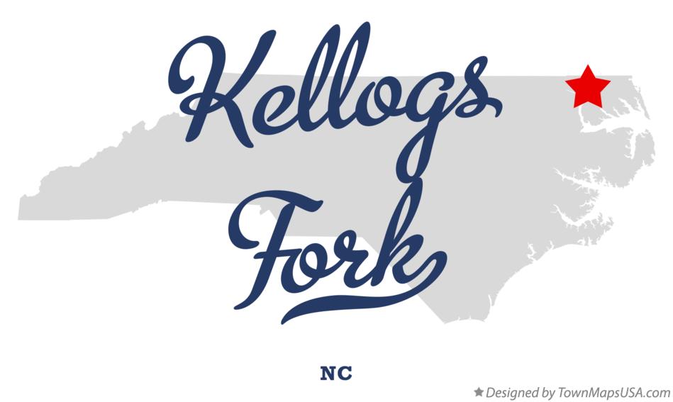 Map of Kellogs Fork North Carolina NC