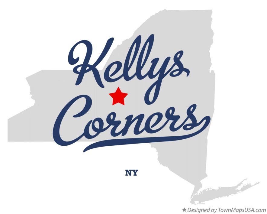 Map of Kellys Corners New York NY