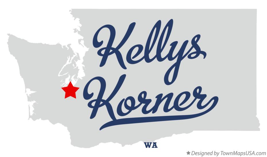 Map of Kellys Korner Washington WA