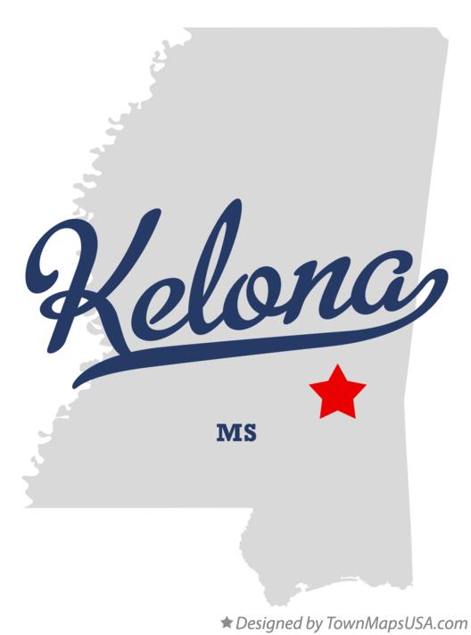 Map of Kelona Mississippi MS