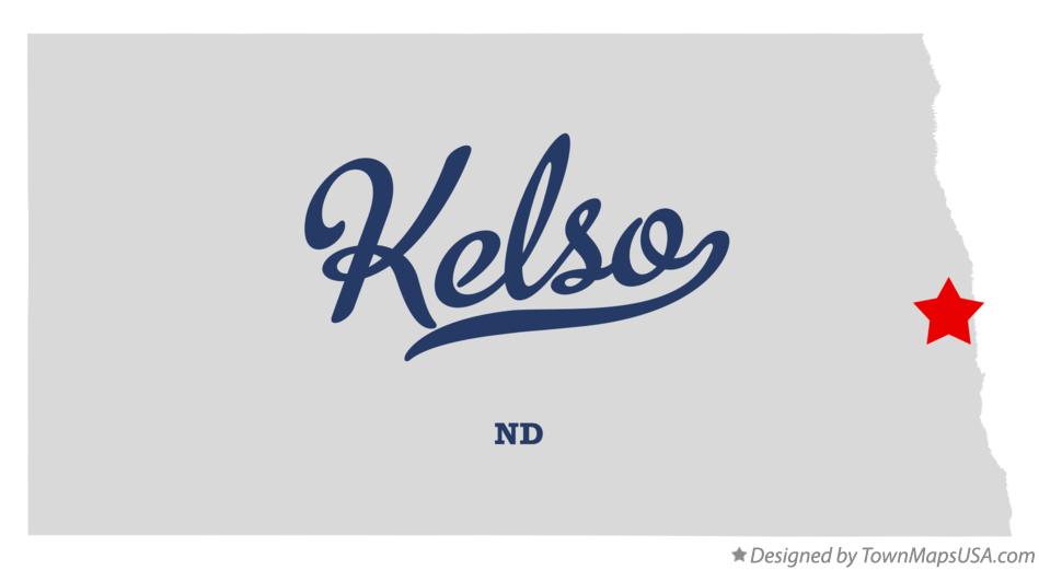 Map of Kelso North Dakota ND