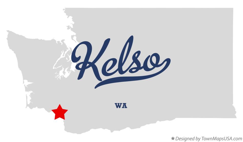 Map of Kelso Washington WA
