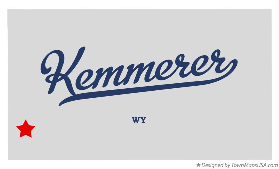 Map of Kemmerer Wyoming WY