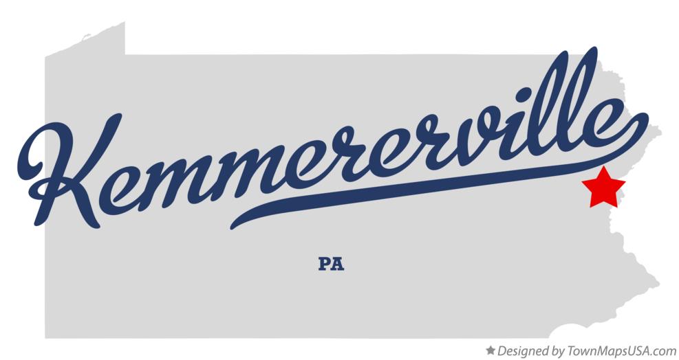 Map of Kemmererville Pennsylvania PA