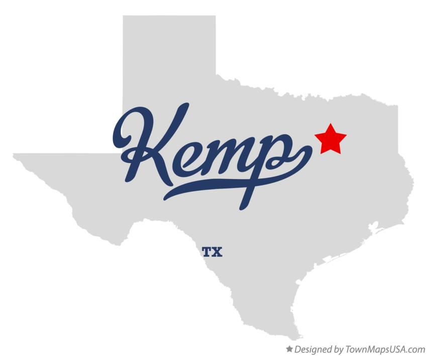 Map of Kemp Texas TX