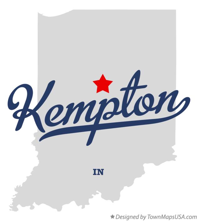 Map of Kempton Indiana IN