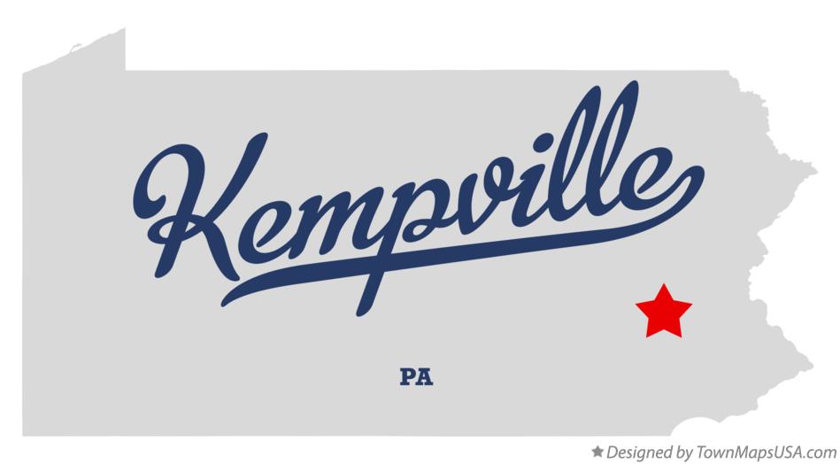 Map of Kempville Pennsylvania PA
